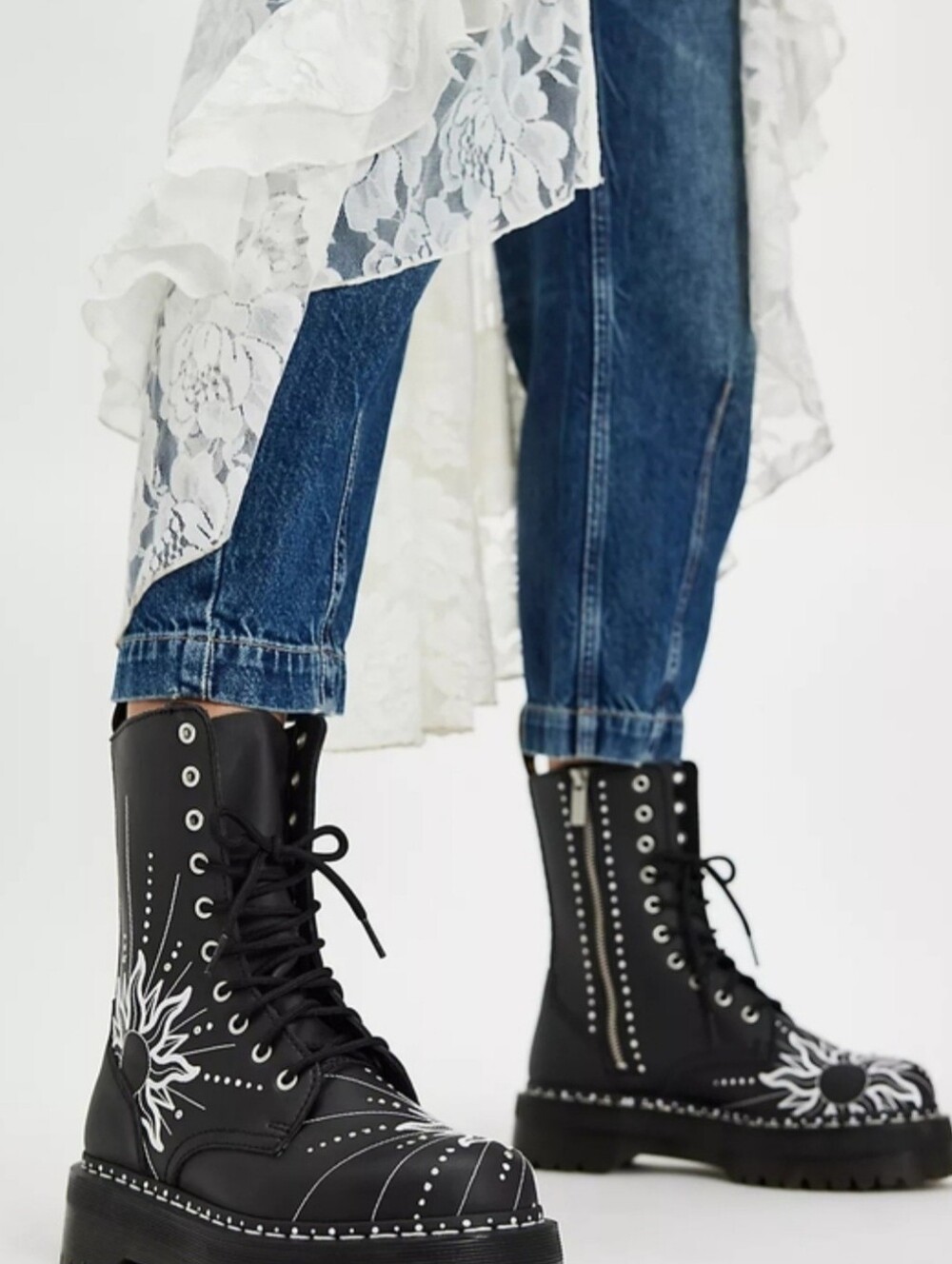 Dr. Martens Jadon Hi Solar Flare Platform womens Boots Celestial SunSize8 new - Picture 4 of 9
